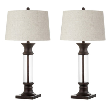 Hunter 32" Metal/Glass LED Table Lamp - JONATHAN Y